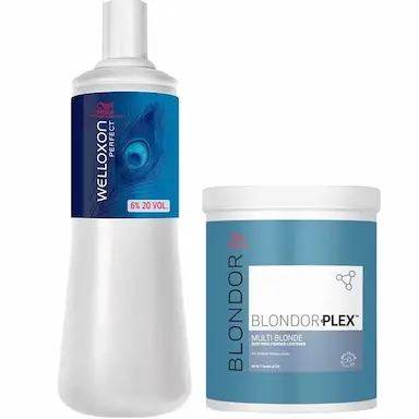 KIT WELLA PROFESSIONALS BLONDORPLEX N°1 MULTI BLONDE + OXIDANTE 6% 20V (2 PRODUTOS)
