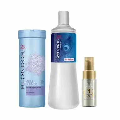 WELLA BLONDOR Pó DESCOLORANTE 400G+OXIGENADA 30V 1L +OIL REFLECTIONS LIGHT 30ML
