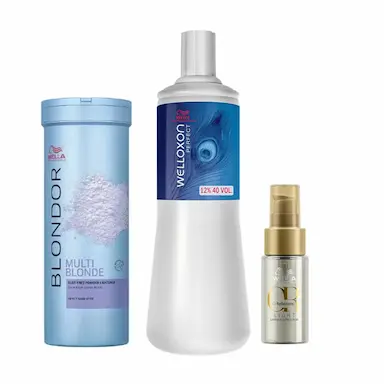 WELLA BLONDOR Pó DESCOLORANTE 400G+OXIGENADA 40V 1L +OIL REFLECTIONS LIGHT 30ML