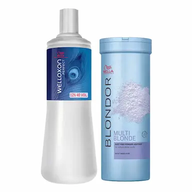 KIT WELLA BLONDOR Pó DESCOLORANTE 400G+OXIGENADA 40V 1L