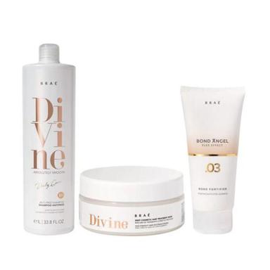 BRAE DIVINE SHAMPOO 1L MASCARA 250G E BOND ANGEL FLEX EFECT 100ML