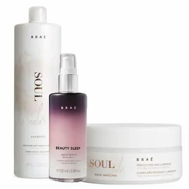 BRAÉ SOUL COLOR SHAMPOO 1L MASCARA 200G E BEAUTY SLEEP 100ML