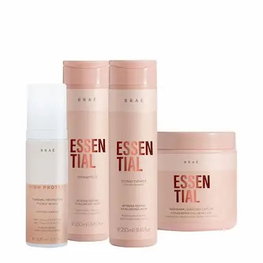 KIT BRAé HIGH PROTECT THERMAL  DUO ESSENTIAL  E MáSCARA GRANDE (4 PRODUTOS)