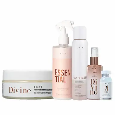 BRAE DIVINE MASCARA 200G SERUM 60ML AMPOLA 13ML ESSENTIAL 260ML E SO FRESH 150ML