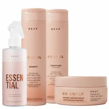 KIT BRAE GO CURLY ESSENTIAL HOME (4 PRODUTOS)