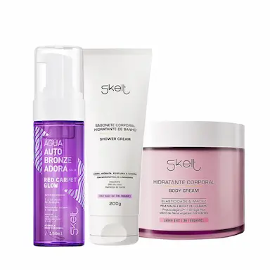 KIT SKELT RED CARPET GLOW SHOWER HIDRATANTE CORPORAL URBAN ÁGUA DARK (3 PRODUTOS)