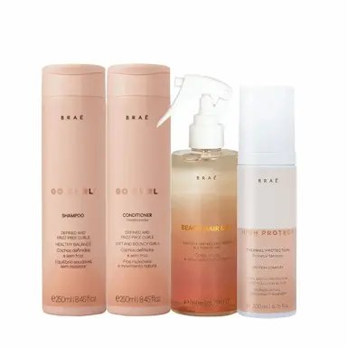 KIT BRAé HIGH PROTECT THERMAL  GO CURLY CRESPOS E BEACH HAIR DAY (4 PRODUTOS)