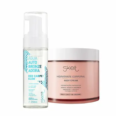 KIT SKELT RED CARPET GLOW HIDRATANTE CORPORAL AMALFI SUNSET  ÁGUA (2 PRODUTOS)