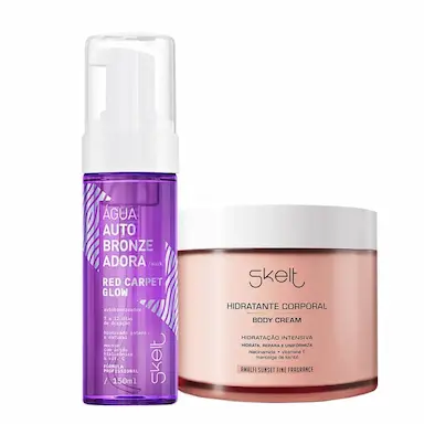 KIT SKELT RED CARPET GLOW HIDRATANTE CORPORAL AMALFI SUNSET ÁGUA DARK (2 PRODUTOS)