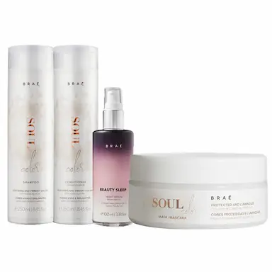 BRAÉ SOUL COLOR DUO 250ML MASCARA 200G E BEAUTY SLEEP 100ML