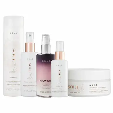BRAÉ SOUL COLOR SHAMPOO 250ML MASCARA 200G OIL BLEND 60ML PRIME SPRAY 100ML E BEAUTY SLEEP 100ML