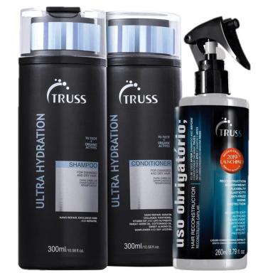 KIT TRUSS ULTRA HYDRATION ANTI FRIZZ CABELOS RESSECADOS (3 PRODUTOS)