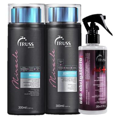 KIT TRUSS MIRACLE PLUS CABELOS DE TODOS OS TIPOS (3 PRODUTOS)