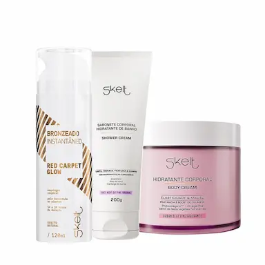 KIT SKELT RED CARPET GLOW SHOWER HIDRATANTE CORPORAL URBAN INSTANTâNEO (3 PRODUTOS)