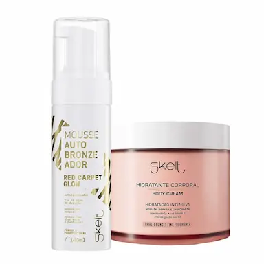 KIT SKELT RED CARPET GLOW HIDRATANTE CORPORAL AMALFI SUNSET MOUSSE (2 PRODUTOS)