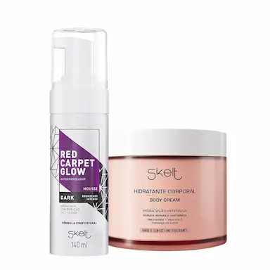 KIT SKELT RED CARPET GLOW HIDRATANTE CORPORAL AMALFI SUNSET DARK (2 PRODUTOS)