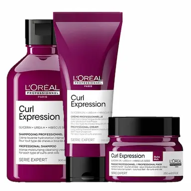 KIT L'ORéAL PROFESSIONNEL CURL EXPRESSION SHAMPOO CREAM 300ML + CREME CAPILAR 200ML + MáSCARA RICH 250ML (3 PRODUTOS)