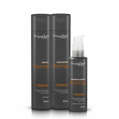 KIT ACQUAFLORA FORMA SHAMPOO CONDICIONADOR E ATIVADOR CONCENTRADO (3 PRODUTOS)