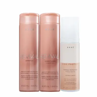 KIT BRAé HIGH PROTECT THERMAL  E REVIVAL DUO (3 PRODUTOS)