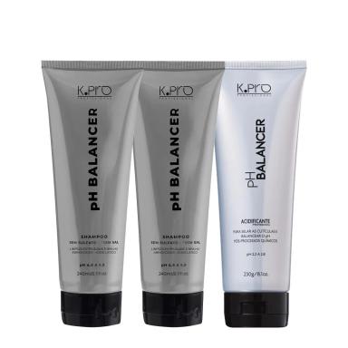 KIT K.PRO PH BALANCER SHAMPOO EXTRA E ACIDIFICANTE (3 PRODUTOS)