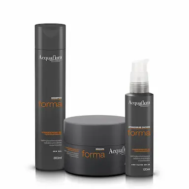 KIT ACQUAFLORA FORMA SHAMPOO MáSCARA E ATIVADOR CONCENTRADO (3 PRODUTOS)