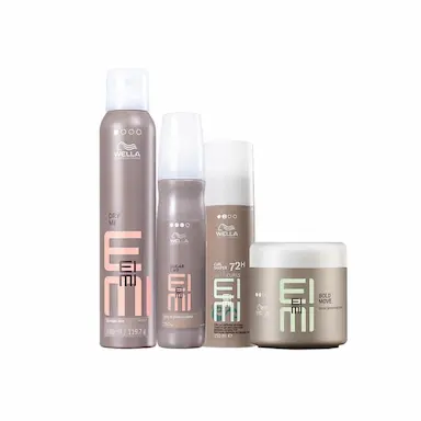KIT WELLA PROFESSIONALS EIMI SPRAY TEXTURA CURL SHAPER DRY ME MODELADORA (4 PRODUTOS)