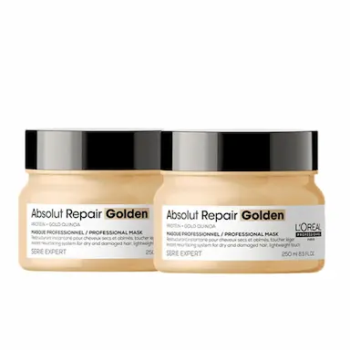 KIT L'ORéAL PROFESSIONNEL SERIE EXPERT ABSOLUT REPAIR GOLD QUINOA PROTEIN GOLDEN - MáSCARA CAPILAR 250ML (2 UNIDADES)