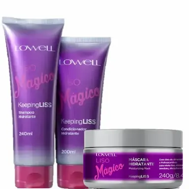 LOWELL KEEPING LISS LISO MAGICO DUO HOME CARE E MASCARA CAPILAR 240G