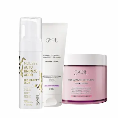 KIT SKELT RED CARPET GLOW SHOWER HIDRATANTE CORPORAL URBAN MOUSSE (3 PRODUTOS)