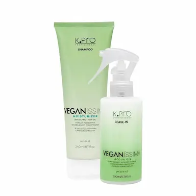 KIT K.PRO VEGANíSSIMA MOISTURIZER E ACQUA OIL LEAVE-IN (2 PRODUTOS)
