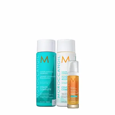 KIT MOROCCANOIL COLOR COMPLETE COLOR CONTINUE SHAMPOO CONDICIONADOR E ACELERADOR DE SECAGEM (3 PRODUTOS)