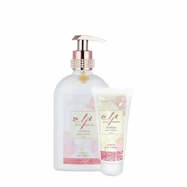 KIT FLORA VIE ROYAL PRINCESS GIORGIA HIDRATANTE PARA MãOS E LOçãO HIDRATANTE (2 PRODUTOS)