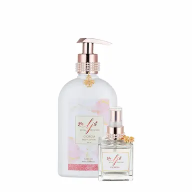 KIT FLORA VIE ROYAL PRINCESS GIORGIA PERFUME E LOçãO HIDRATANTE (2 PRODUTOS)