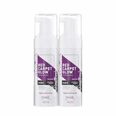 KIT SKELT RED CARPET GLOW  DARK MOUSSE - AUTOBRONZEADOR 140ML (2 UNIDADES)