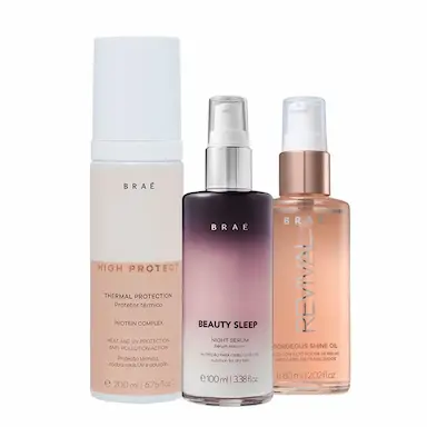KIT BRAé HIGH PROTECT THERMAL PROTECTION BEAUTY SLEEP NIGHT E REVIVAL GORGEOUS SHINE OIL (3 PRODUTOS)