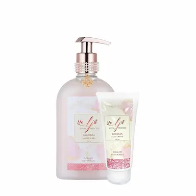 KIT FLORA VIE ROYAL PRINCESS GIORGIA SABONETE LíQUIDO E HIDRATANTE PARA MãOS (2 PRODUTOS)