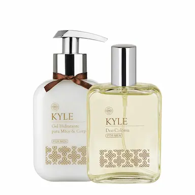 KIT FLORA VIE KYLE DEO COLôNIA E GEL HIDRATANTE PARA MãOS E CORPO (2 PRODUTOS)