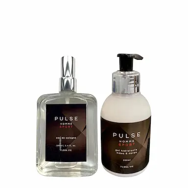 KIT FLORA VIE PULSE HOMME SPORT PERFUME E GEL HIDRATANTE (2 PRODUTOS)