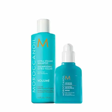 KIT MOROCCANOIL MENDING INFUSION REPAIR E VOLUME EXTRA SHAMPOO SEM SULFATO (2 PRODUTOS)