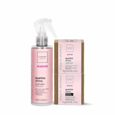 KIT CADIVEU PROFESSIONAL HAIR QUARTZO SHINE FLUíDO SHAMPOO EM BARRA E MáSCARA EM BARRA (3 PRODUTOS)