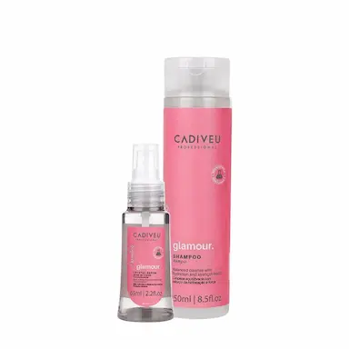 KIT CADIVEU PROFISSIONAL ESSENTIALS GLAMOUR SHAMPOO E SéRUM (2 PRODUTOS)
