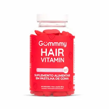 GUMMY HAIR SUPLEMENTO ALIMENTAR EM GOMA MORANGO DO AMOR
