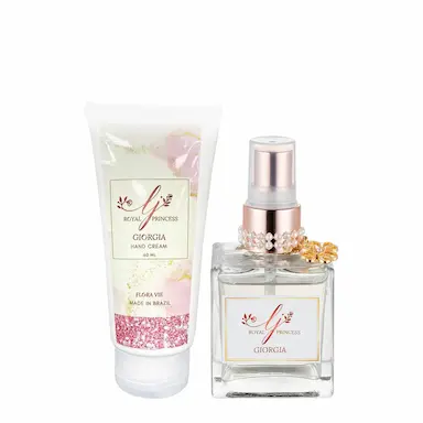 KIT FLORA VIE ROYAL PRINCESS GIORGIA HIDRATANTE PARA MãOS E EAU DE COLOGNE (2 PRODUTOS)