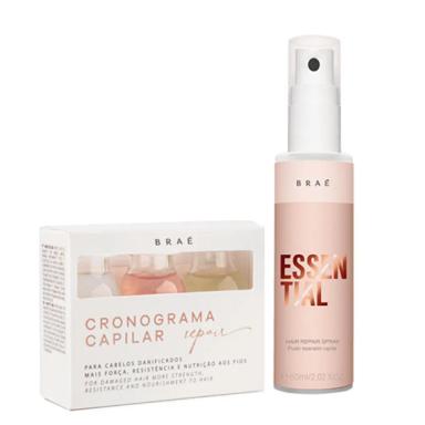 BRAé CRONOGRAMA CAPILAR REPAIR AMPOLA E MINI ESSENTIAL 60ML