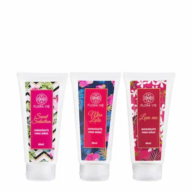 KIT FLORA VIE TRIO HIDRATANTE PARA MãOS  (3 PRODUTOS)