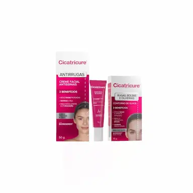 KIT CICATRICURE ANTISSINAIS ANTI-IDADE (2 PRODUTOS)
