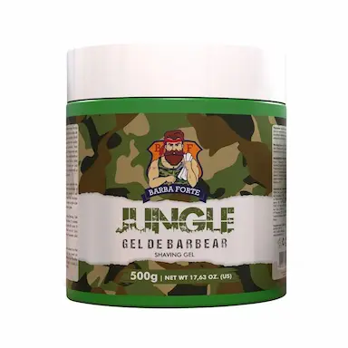 GEL DE BARBEAR SHAVING JUNGLE BARBA FORTE 500G