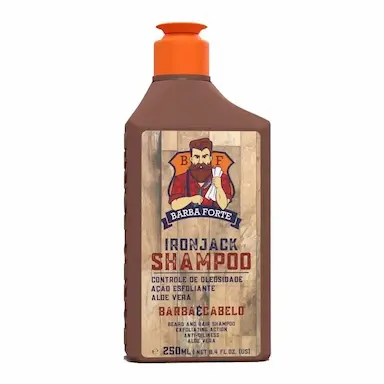 SHAMPOO PARA OLEOSIDADE IRON JACK BARBA FORTE 250ML