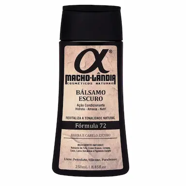 BáLSAMO BARBA E CABELO ESCURO MACHO-LâNDIA 250ML