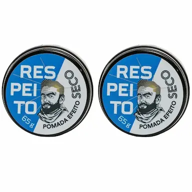 POMADA PARA CABELO EFEITO SECO BARBA DE RESPEITO - KIT 2 UN